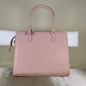 IMG_20260723_005749 Blush Pink structured top handle office tote bag with detachable shoulder sling and gold-tone hardware