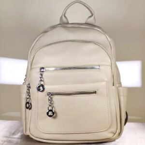 Women's multi-pocket backpack with adjustable shoulder straps, top handle, and multiple zip compartments for everyday use
