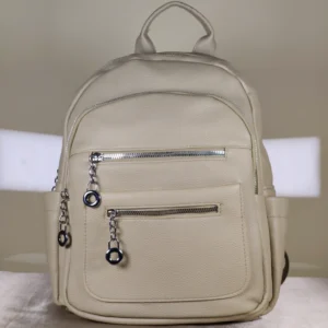Women's multi-pocket backpack with adjustable shoulder straps, top handle, and multiple zip compartments for everyday use