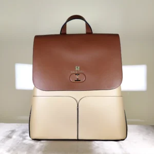 Women's flap backpack with adjustable shoulder straps, top handle, and spacious compartments for everyday use.