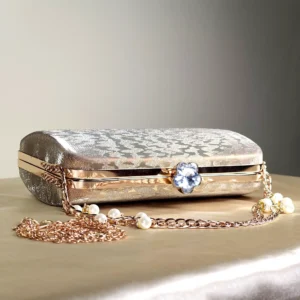 Elegant Pearl Chain Clutch Bag