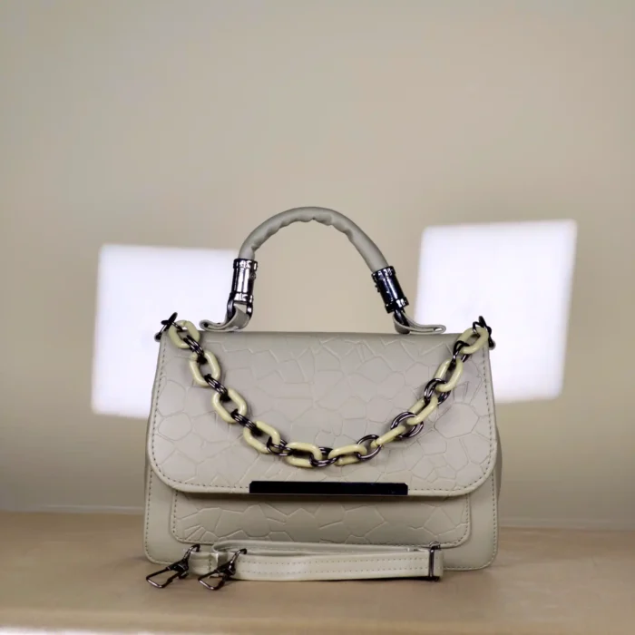 IMG_20260820_145659 sage green top handle handbag with two-tone chain detail