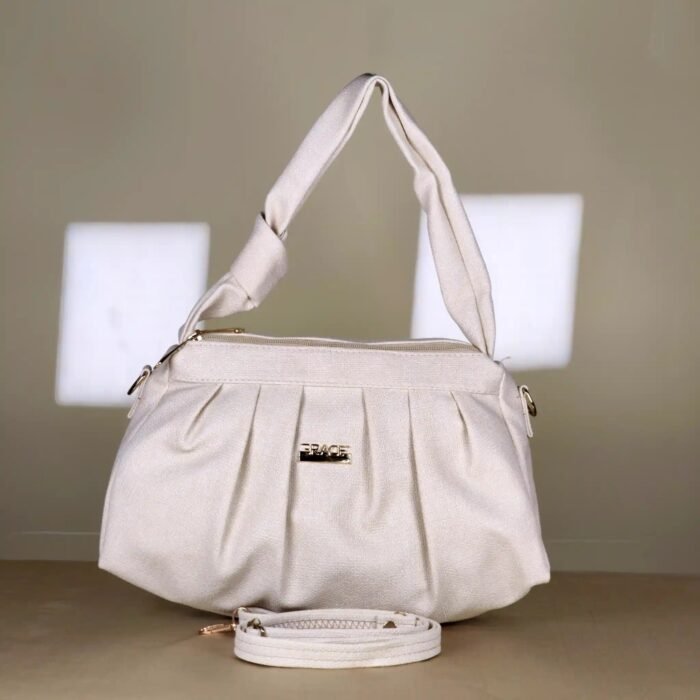 IMG_20260820_152128j White pleated women's shoulder bag with top handle and detachable strap