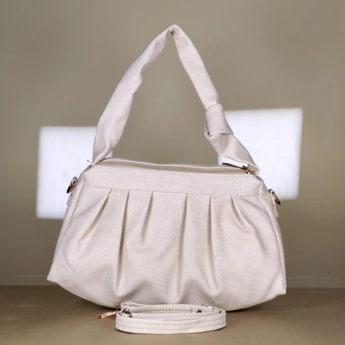 IMG_20260820_152218j White pleated women's shoulder bag with top handle and detachable strap