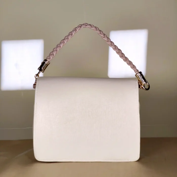 IMG_20260820_153918 Ivory pink braided chain flap crossbody shoulder bag with adjustable strap